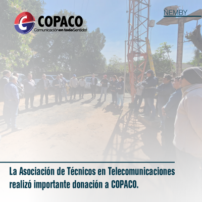 La Asociación de Técnicos en Telecomunicaciones realizó importante donación a COPACO